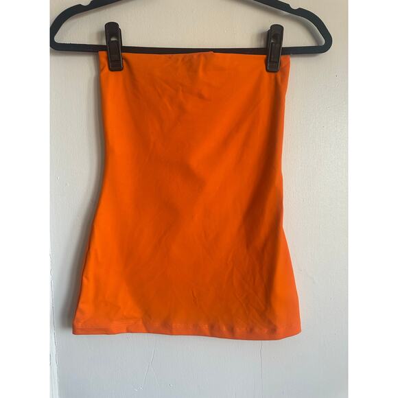 Susana Monaco Essential Strapless Tube Top Popsicle Orange XS NWT - Picture 2 of 10